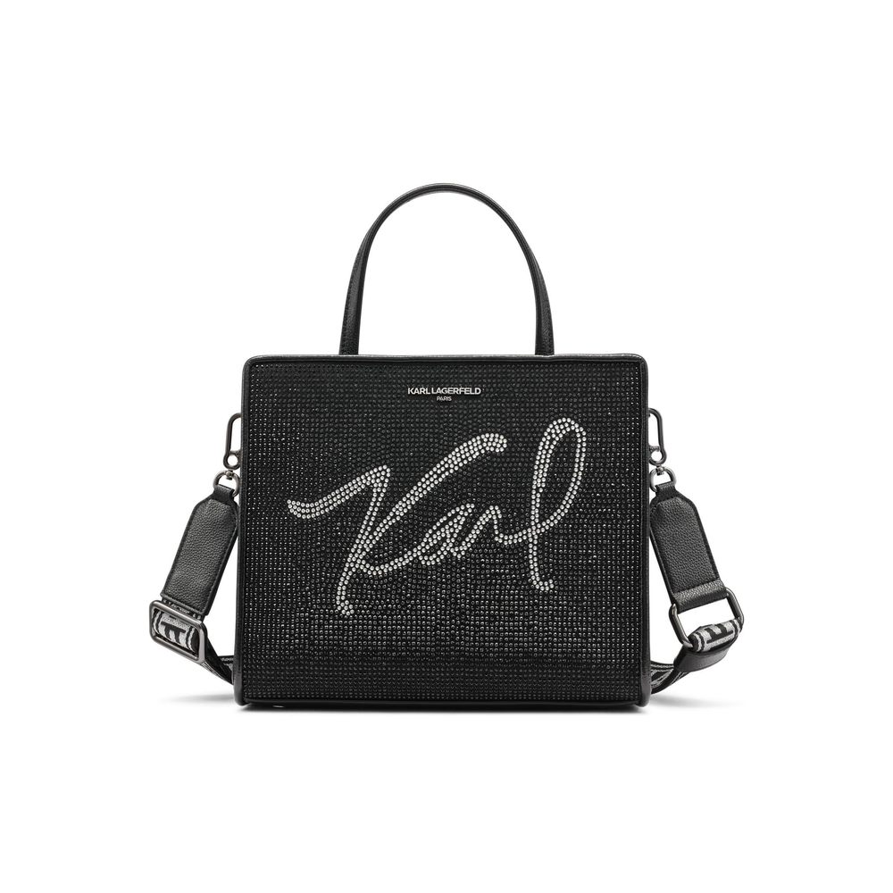 Paris Maybelle Pin Satchel, Black Metallic :[